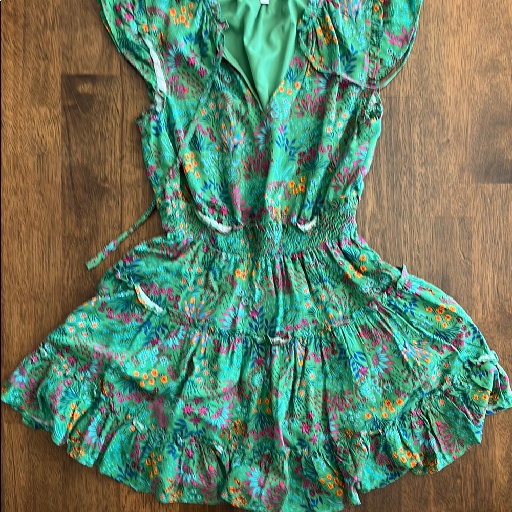 Sugar Lips XS Green Ruffled Dress